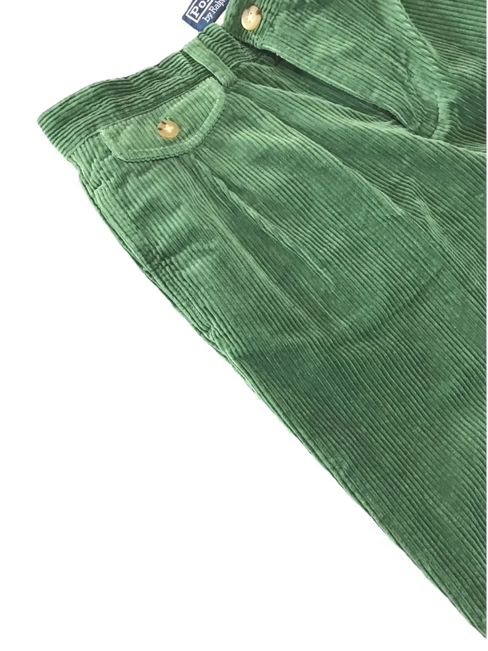 Polo Ralph Lauren Boys Whitman Relaxed Fit Corduroy Pleated Men's Pants - Green